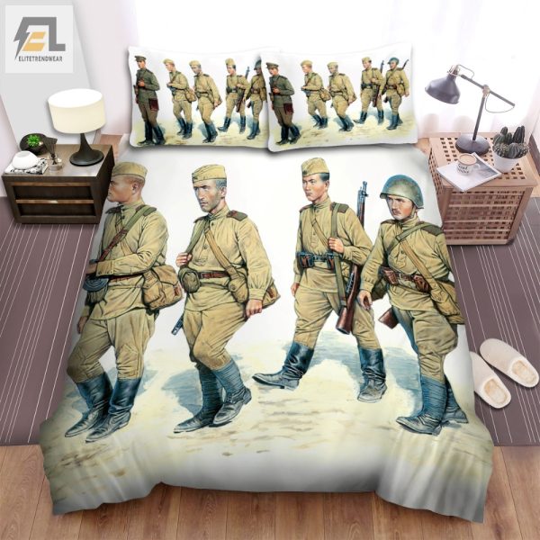 Get Comfy With History Ww2 Soviet Army Uniform Duvet Set elitetrendwear 1