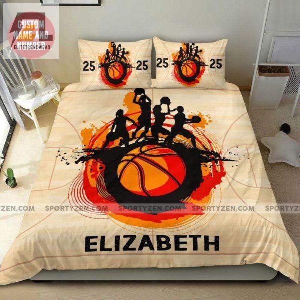 Slam Dunk Dreams Fun Custom Basketball Bedding Sets elitetrendwear 1