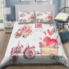 Truckin Love Funny Valentines Heart Duvet Cover Set elitetrendwear 1