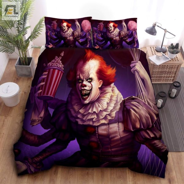 Creepy Comfort Pennywise Popcorn Candy Duvet Sets elitetrendwear 1