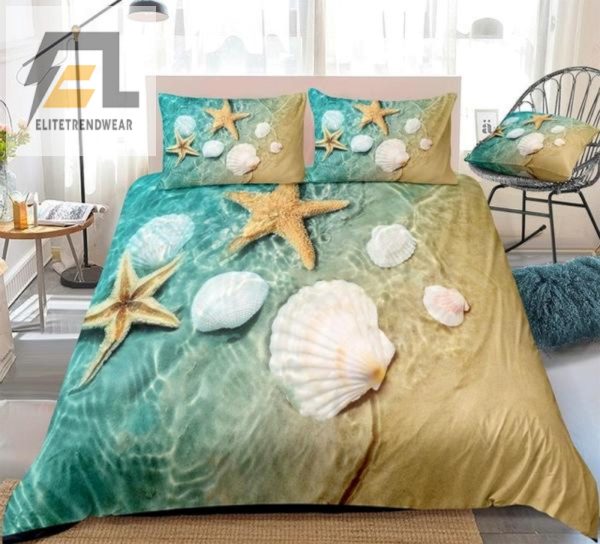 Snuggle With Sea Stars Quirky Seashell Duvet Set Bliss elitetrendwear 1