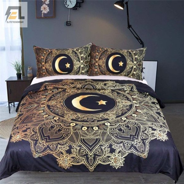 Sleep Under Suns Moons Quirky Mandala Duvet Sets elitetrendwear 1