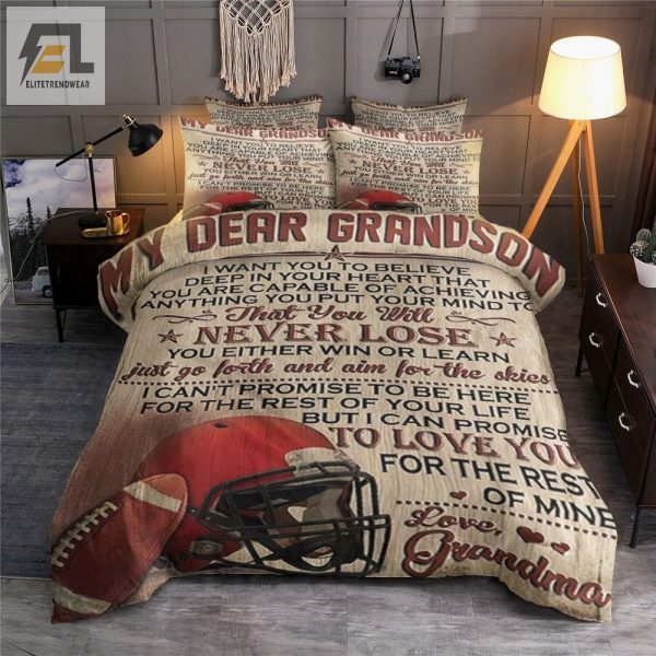 Grandmas Football Promise Duvet Love Laughter Bedding Set elitetrendwear 1