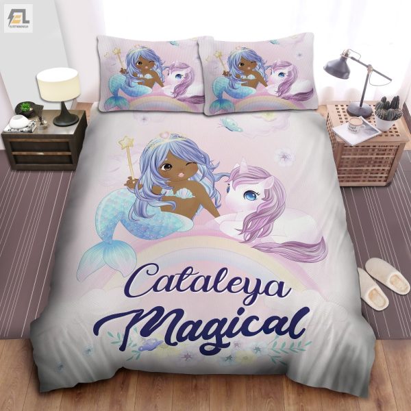 Whimsical Black Baby Mermaid Unicorn Duvet Sets Sleep Wild elitetrendwear 1