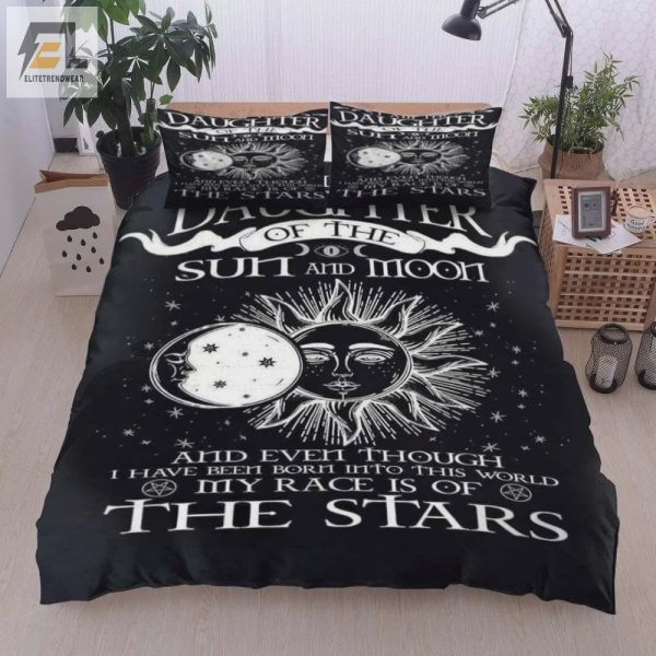 Cosmic Humor Daughter Of Sun Moon Duvet Set Stellar Comfort elitetrendwear 1