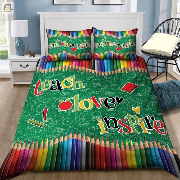 Snuggle Giggle Teach Love Inspire 3D Crayon Duvet Set elitetrendwear 1