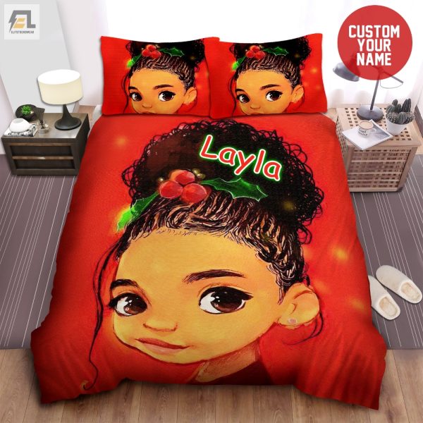 Snuggle Up Sassy Custom Name Black Girl Duvet Sets elitetrendwear 1