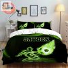 Kick Off Dreams Funny Soccer Lover Custom Green Duvet Set elitetrendwear 1