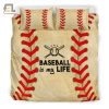 Comfy Quirky Baseball Life Duvet Cover Bedroom Set elitetrendwear 1