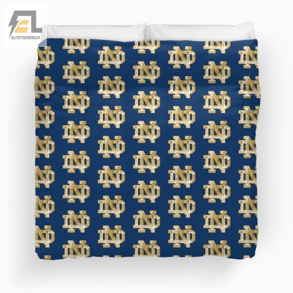 Sleep Like A Champ Quirky Notre Dame Gold Duvet Set elitetrendwear 1