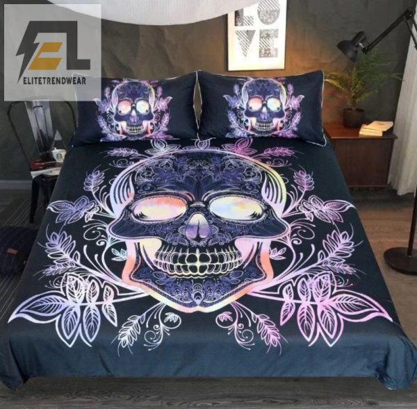 Sleep Like The Undead Gothic Skull Duvet Set elitetrendwear 1