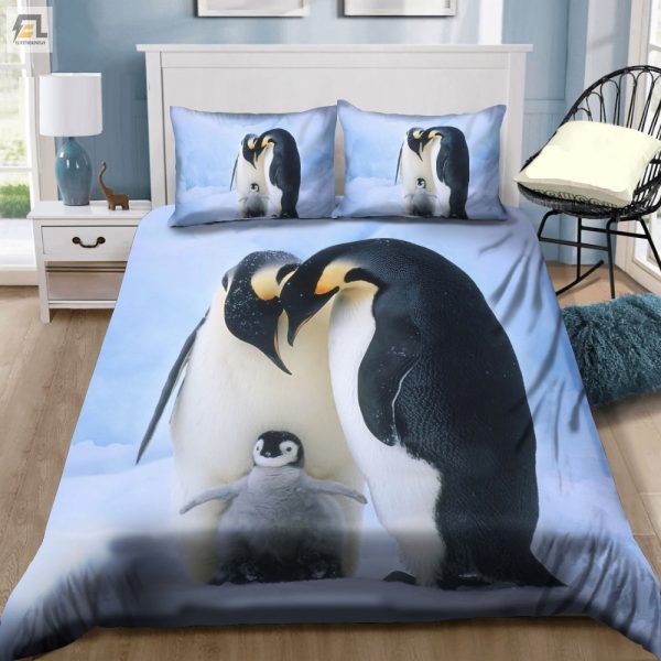 Punny Penguin Family Duvet Unique Gift For Penguin Fans elitetrendwear 1