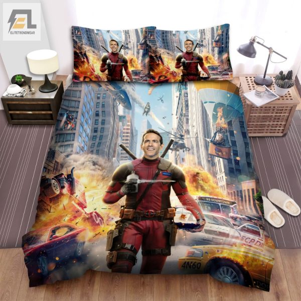 Snuggle Like A Hero Free Guy Deadpool Bedding Set elitetrendwear 1