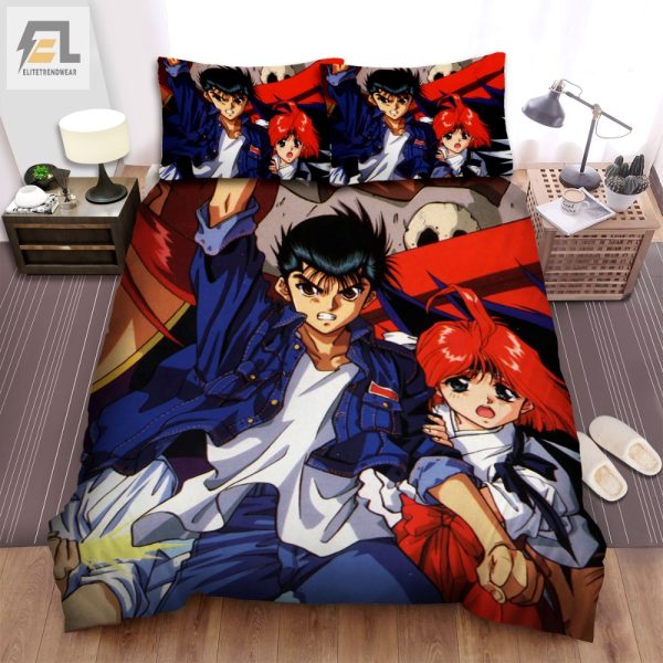 Snuggle With Team Urameshi Comfy Fun Yu Yu Hakusho Bedding elitetrendwear 1