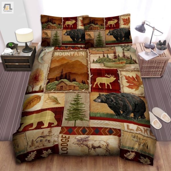 Snuggle With Bears Moose Hilarious Lodge Duvet Sets elitetrendwear 1