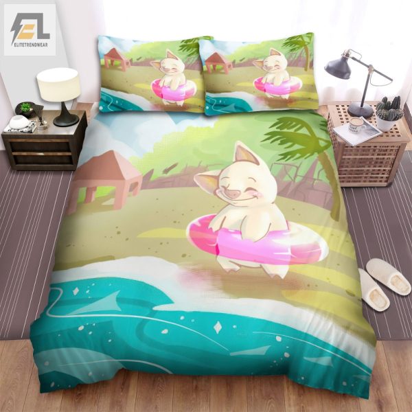 Comfy Pig In Float Duvet Whimsical Unique Bedding Set elitetrendwear 1