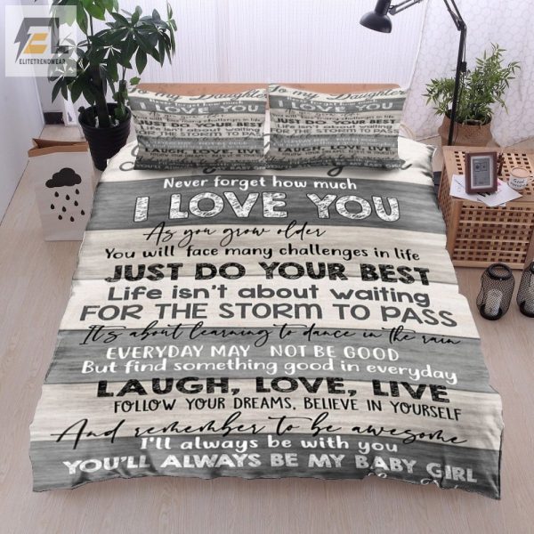 Dad To Daughter Duvet Laugh Love Live Unique Cozy elitetrendwear 1