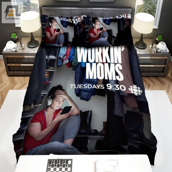 Comfy Workin Moms Poster Duvet Set Uniquely Hilarious elitetrendwear 1