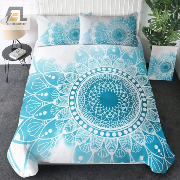 Sleep In Style Hilarious Sky Blue Mandala Duvet Set elitetrendwear 1