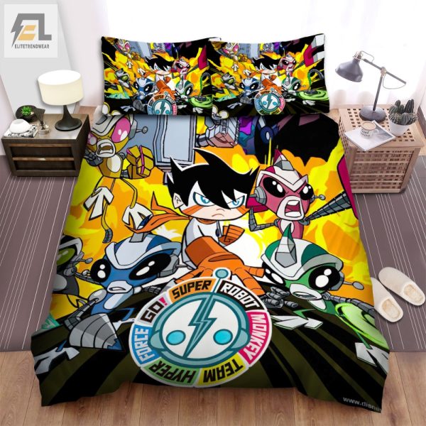 Cozy Up With Super Robot Monkey Team Duvet Full Squad elitetrendwear 1