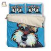 Schnauzer Snuggles Comfy Quirky Duvet Cover Bedding Sets elitetrendwear 1