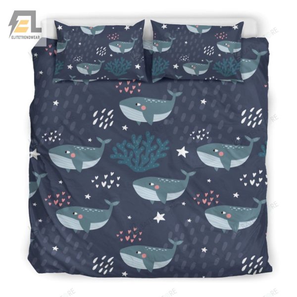 Sleep Like A Whale Cozy Humpback Duvet Bedding Sets elitetrendwear 1