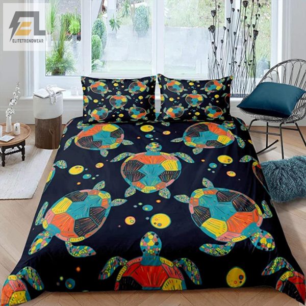 Snuggle With Turtles Quirky Cozy Duvet Cover Sets elitetrendwear 1