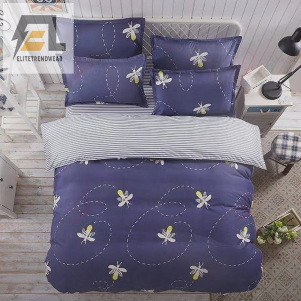 Buzzworthy Bed Bliss Comfy Pattern Bee Duvet Sets elitetrendwear 1