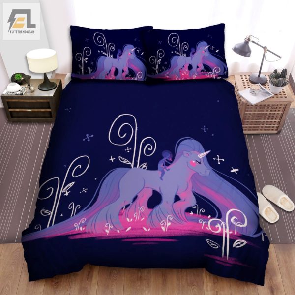 Snuggle With Unicorns Magical Purple Duvet Set Extravaganza elitetrendwear 1