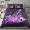 Rock Rest Beat Cancer With Butterfly Guitar Duvet Set elitetrendwear 1