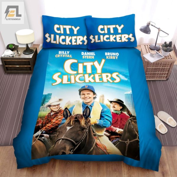 Cozy Up With Humor City Slickers Poster Duvet Set elitetrendwear 1