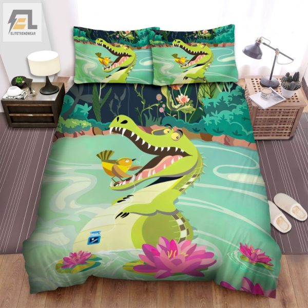 Sleep With A Smile Alligator Dentist Fun Duvet Cover Set elitetrendwear 1