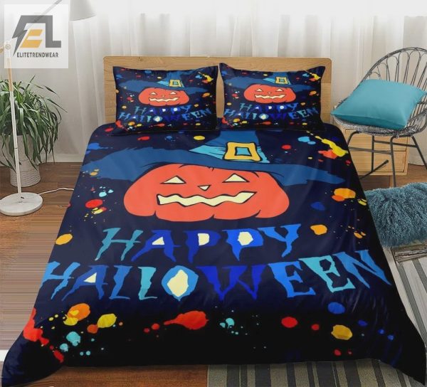 Spooktacular Snuggles Comfy Pumpkin Duvet Sets elitetrendwear 1