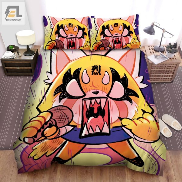 Get Cozy With Aggretsuko Raging Retsuko Micro Duvet Set elitetrendwear 1