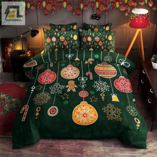 Santa Snoozes Hilarious Christmas Ornament Bedding Set elitetrendwear 1