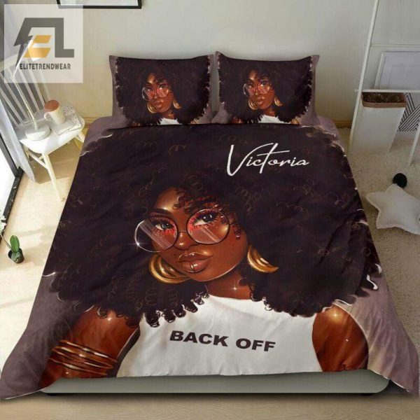 Quirky Back Off Black Girl Custom Duvet Sets Cozy Unique elitetrendwear 1