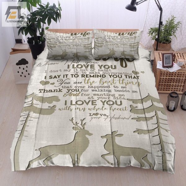 Hilarious Deer Duvet For Wife Hubbys Love In Every Stitch elitetrendwear 1