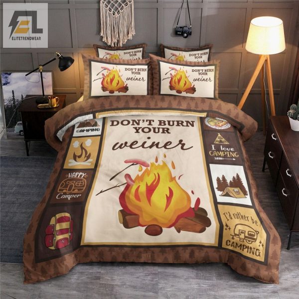 Funny Dont Burn Your Weiner Comfy Duvet Cover Bedroom Set elitetrendwear 1