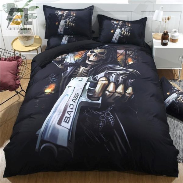 Skull Gun Duvet Set Sleep Like A Badass In Comfort elitetrendwear 1