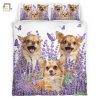 Snuggle Up Hilarious Chihuahua Lavender Duvet Cover Sets elitetrendwear 1