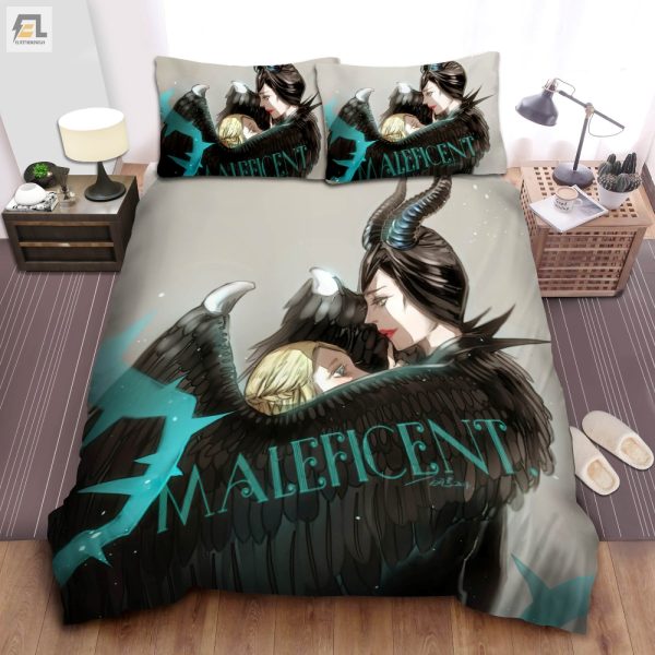 Sleep Like A Villain Maleficent Hugs Aurora Bedding Set elitetrendwear 1