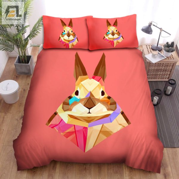 Quirky Rabbit Face Duvet Unique Comfy Bedding Set elitetrendwear 1