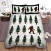 Funny Bigfoot Pine Tree Duvet Cozy Unique Bedding Sets elitetrendwear 1