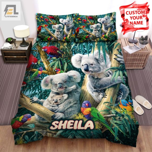 Quirky Koala Duvet Cozy Comical Bedding Set elitetrendwear 1