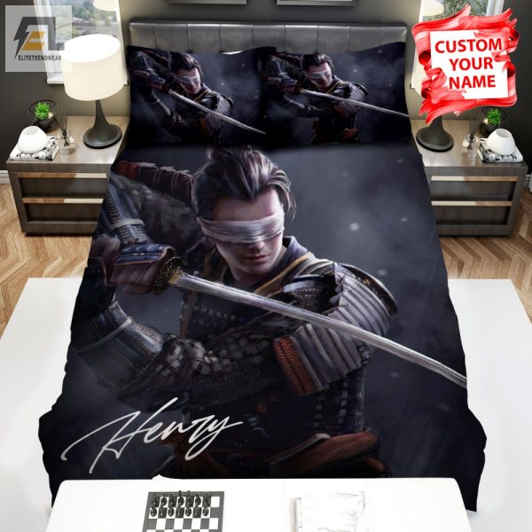 Sleep Like A Ninja Funny Samurai 3D Duvet Cover Set elitetrendwear 1