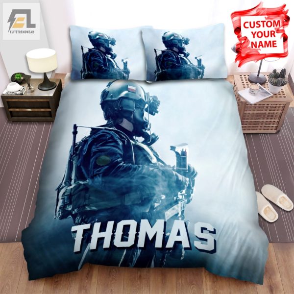 Sleep Tight Soldier Comfy Army Blue Duvet Set elitetrendwear 1