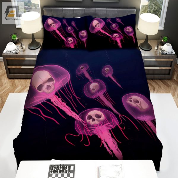 Quirky Jellyfish Skull Duvet Set Sleep With A Smile elitetrendwear 1