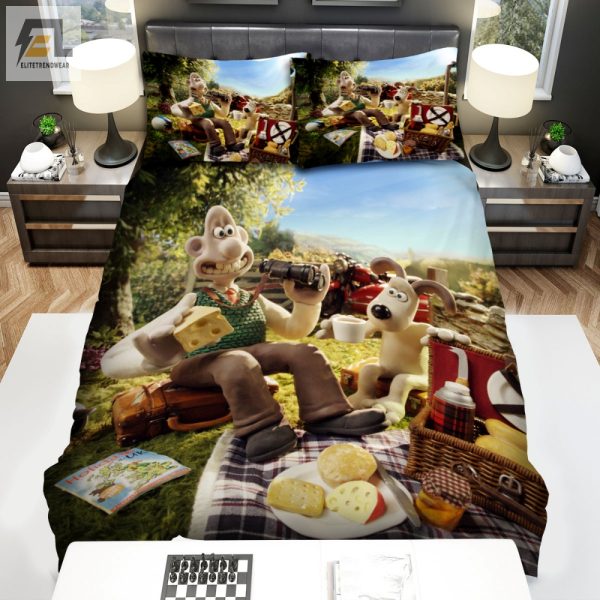 Wallace Gromit Picnic Duvet Comfy Quirky Bedding Set elitetrendwear 1