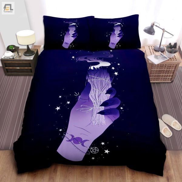 Enchant Your Sleep Quirky Purple Witch Duvet Cover Set elitetrendwear 1