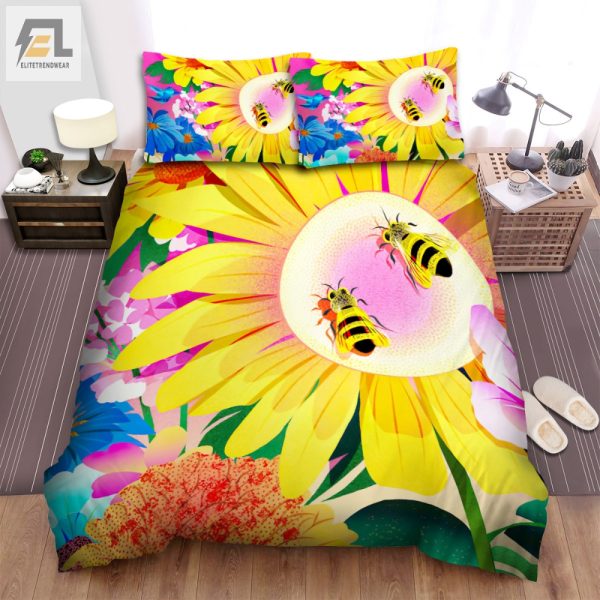 Buzz Off To Sleep In Style With Sunflower Bee Duvet Sets elitetrendwear 1